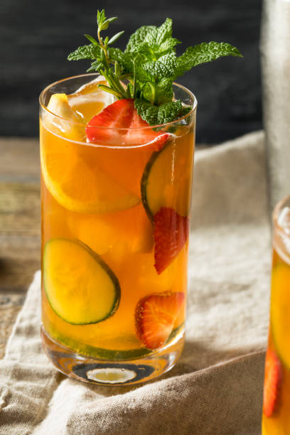 istock Sweet Refreshing Pimms Cup Cocktail with Fruit 971679188