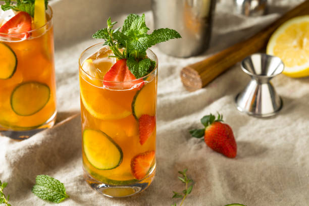 istock Sweet Refreshing Pimms Cup Cocktail with Fruit 971679448