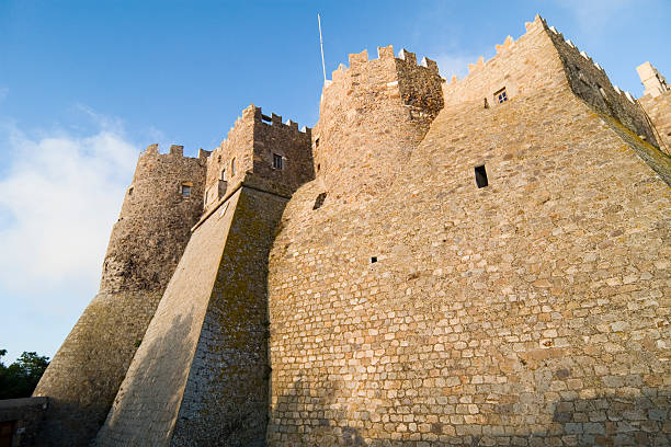 Fortifications surrounding Monestary of St. John the Theologian stock photo