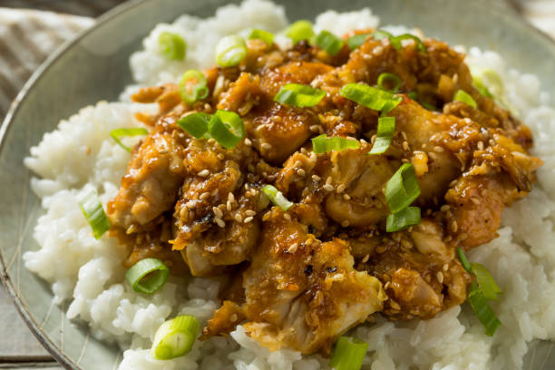 istock Homemade Sesame Chicken and Rice 971693844
