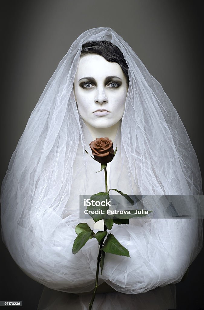 Gothic bride  Veil Stock Photo