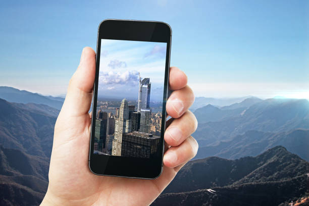 istock Creative phone city landscape backdrop 971703828