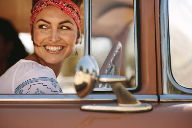 istock Woman looking outside while driving 971711170