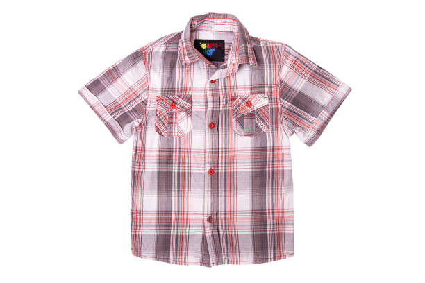 istock Men's shirt in a cage isolated on a white background 971721666