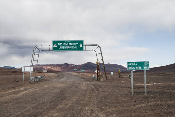 Argentina Customs, border Chile in Paso San Francisco. Atacama Province in Chile, and Catamarca Province in Argentina.