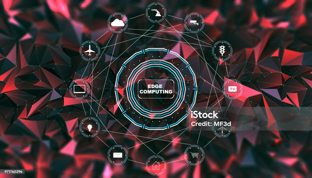 Simple Edge Computing Background Edge Computing Digital Background Stock Photo - Download Image Now ...
