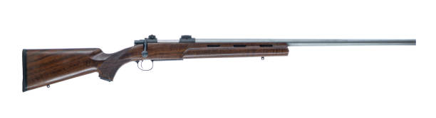 istock Bolt action rifle isolated on white background 971766322