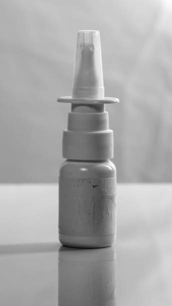 istock Nasal Spray, on a light background closeup 971787558