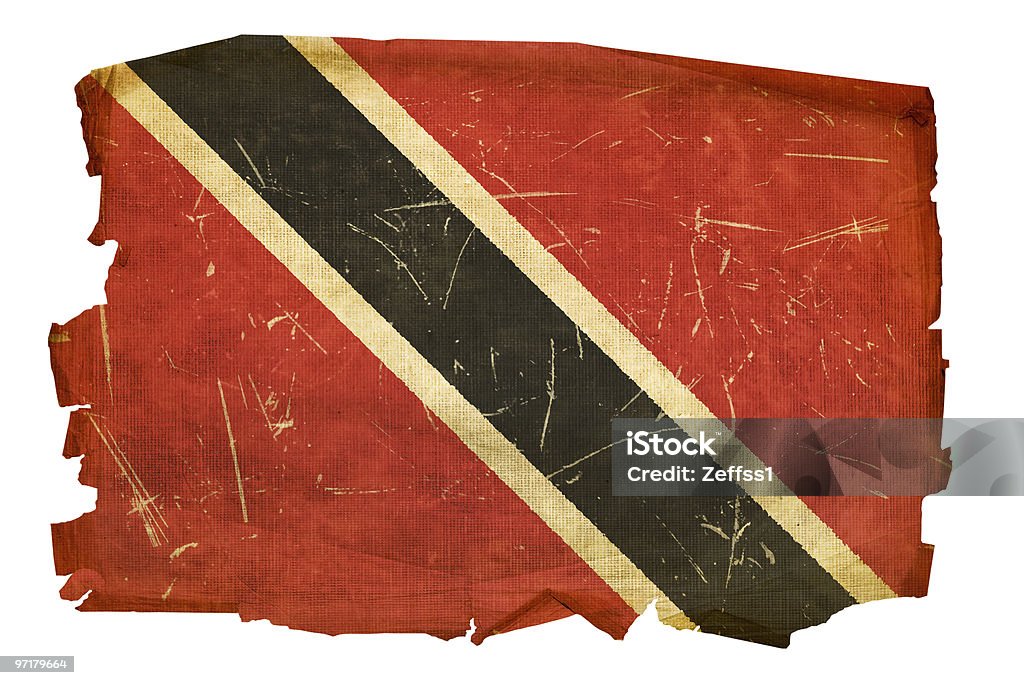 Trynidad i Tobago Flaga stary, na białym tle. - Zbiór ilustracji royalty-free (Flaga Trynidadu i Tobago)