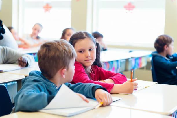istock Multi-ethnic students sit into the class for the first day at school 971804442