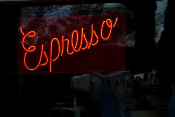 istock Neon espresso sign at a cafe in Seattle 971838210