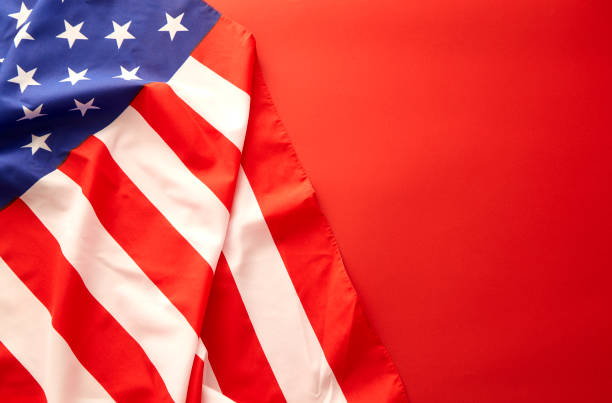 istock American flag on red background 971846122