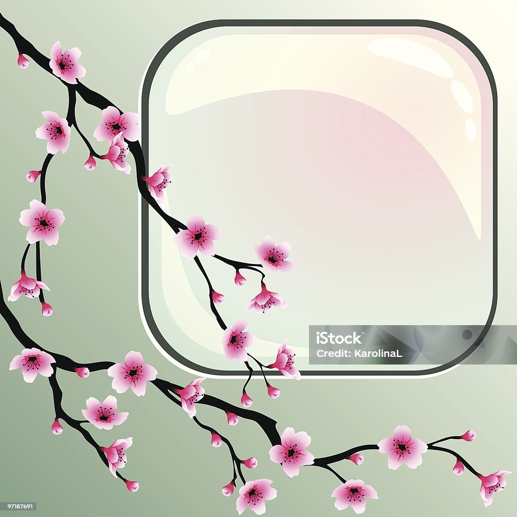 Cherry blossoms  Asia stock vector