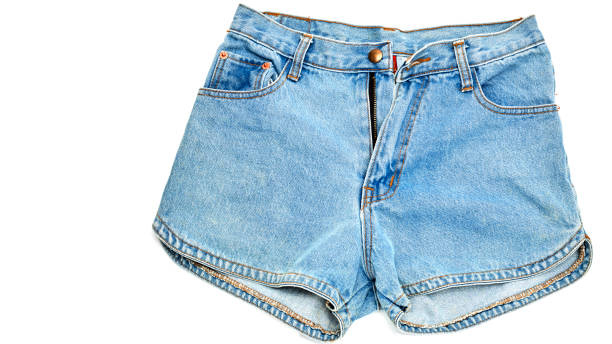 istock women jeans shorts on white background 971880088