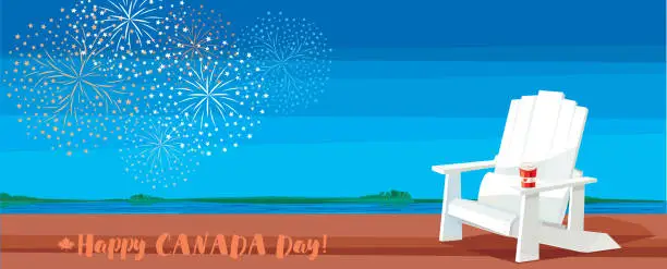 Vector illustration of Happy Canada Day!