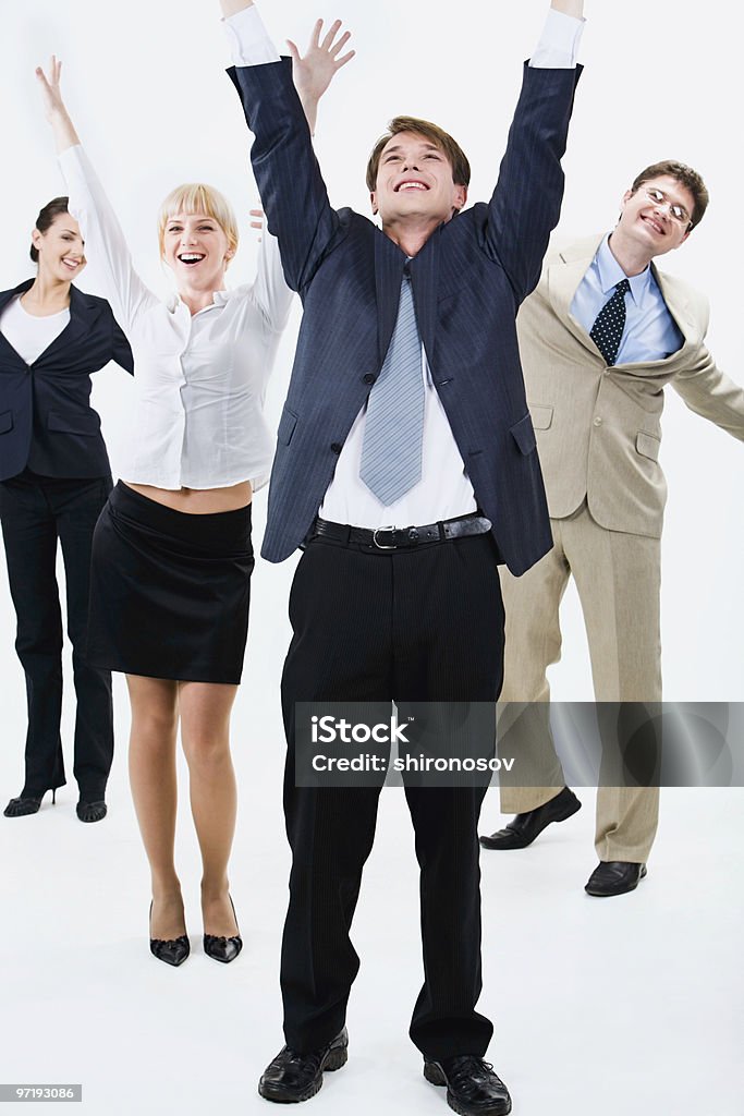 Happy business team  Achievement Stock Photo
