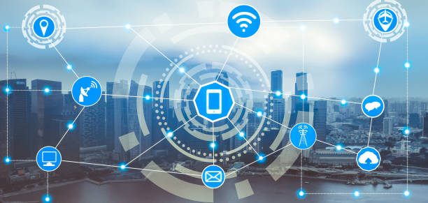 istock Smart city and wireless communication network. 971949418