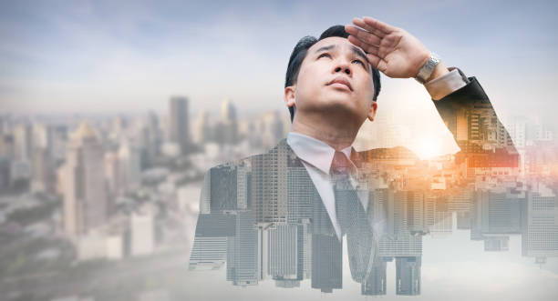 istock Double exposure - Business Leader Vision 971949480