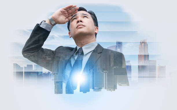 istock Double exposure - Business Leader Vision 971949482