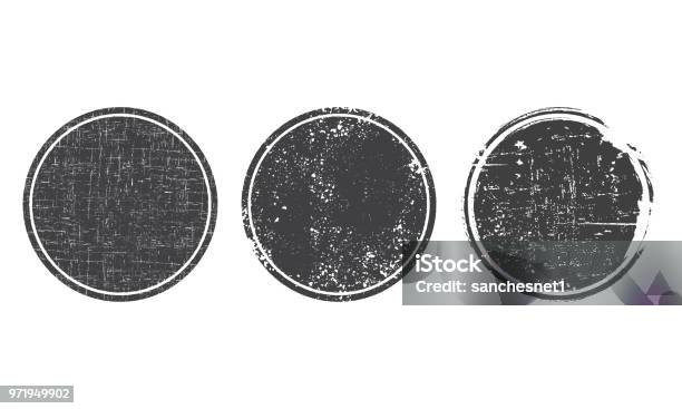 Vetores de Stamp e mais imagens de Círculo - Círculo, Texturizado - Descrição Geral, Sujo