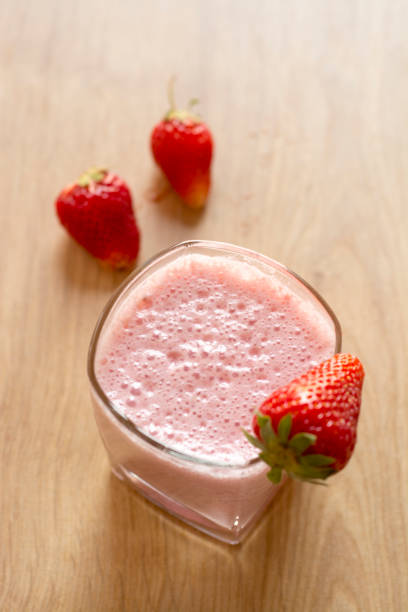 istock Fresh Strawberry smoothie cold drink 971961312