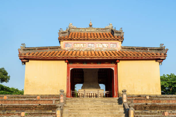 istock Stele Pavilion (Bi Dinh) on blue sky background. Hue, Vietnam 971977894