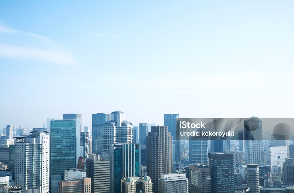 paisaje de la ciudad de Osaka - Foto de stock de Ciudad libre de derechos