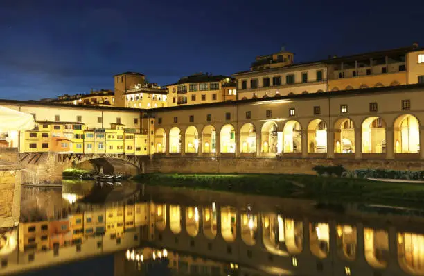 Photo of Florence or Firenze city night landscape Italy