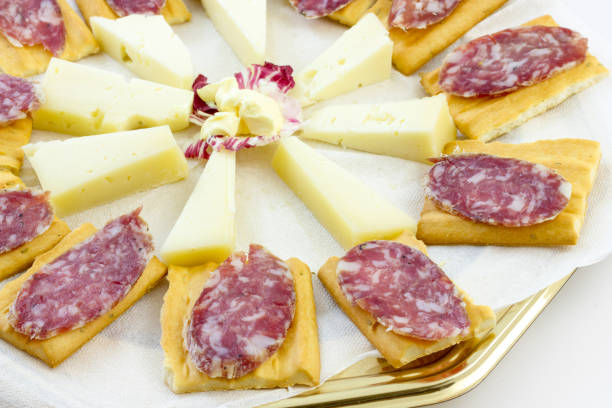 istock Appetizer with cheese and Italian salami 972000914
