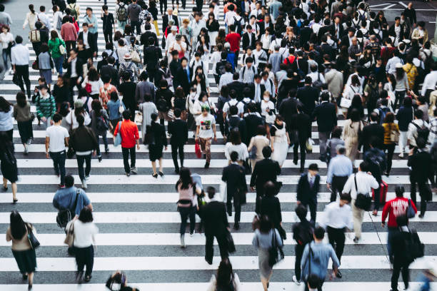 istock Crosswalk and people in Japan 972010194