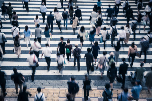 istock Crosswalk and people in Japan 972010320