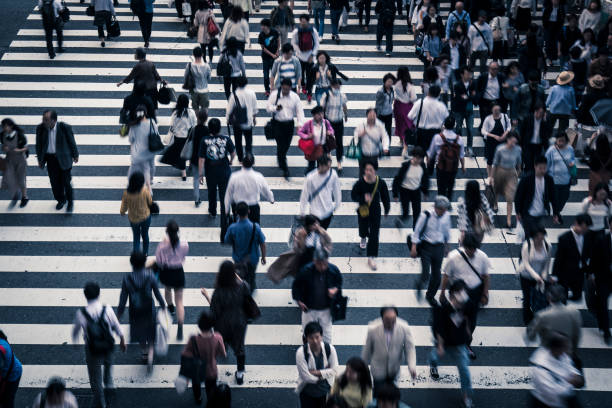 istock Crosswalk and people in Japan 972012798