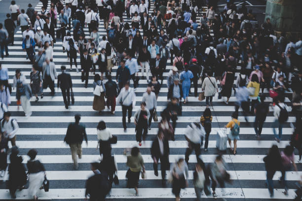 istock Crosswalk and people in Japan 972013576