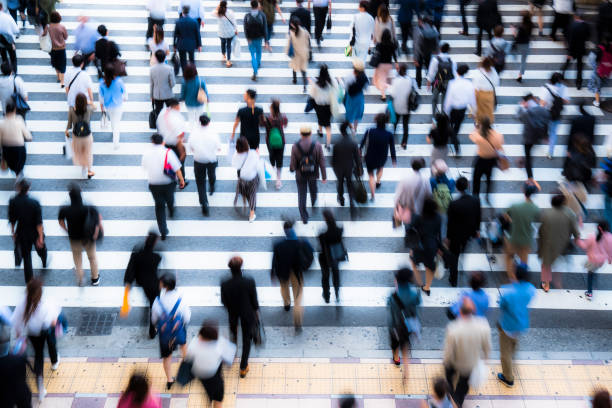 istock Crosswalk and people in Japan 972013732