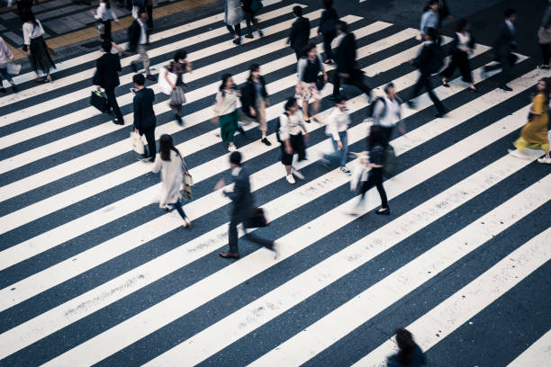 istock Crosswalk and people in Japan 972016032