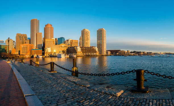 sunrise boston 8 - rowes wharf - fotografias e filmes do acervo