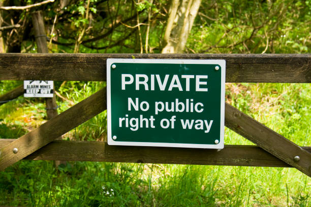 istock No Public Right of Way Sign 972055104