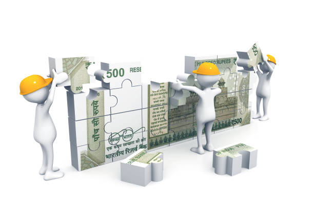 istock Financial concept. Indian currency 972055208