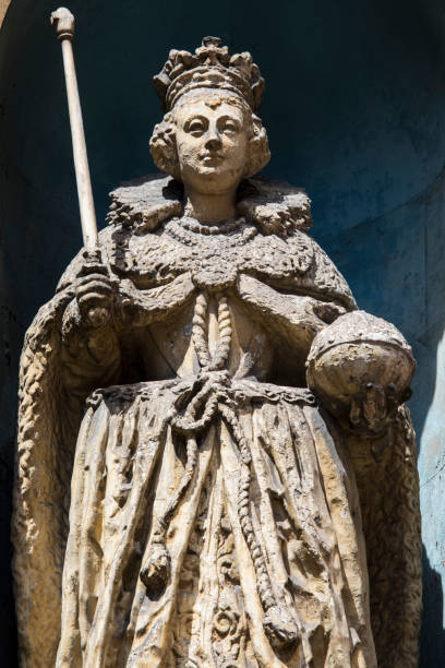 A statue of Queen Elizabeth I, located on Fleet Street in the City of London, UK.  It is the only known statue of her to have been sculpted during her lifetime.