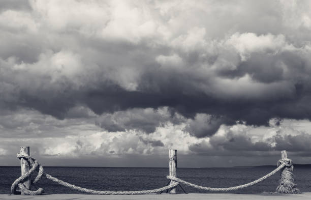 long exposure photo of wooden pier at Baltic sea