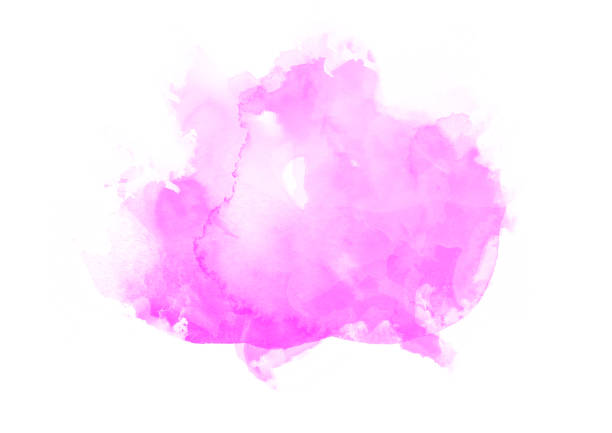 istock Purple water color patches graphic brush strokes design effect element for background 972071258