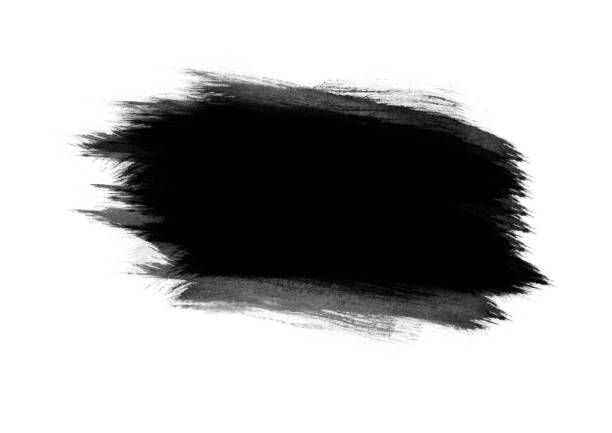 istock Black graphic color patches graphic brush strokes effect background designs element for background 972071334