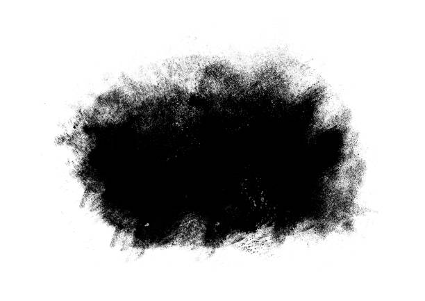 istock Black graphic color patches graphic brush strokes effect background designs element for background 972071388