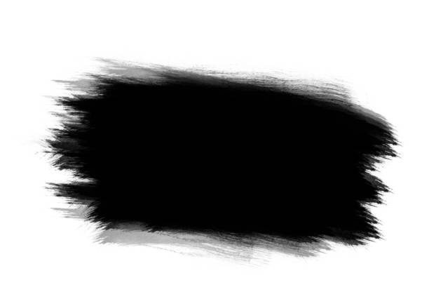 istock Black graphic color patches graphic brush strokes effect background designs element for background 972071506