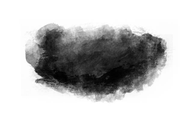 istock Black graphic color patches graphic brush strokes effect background designs element for background 972071530