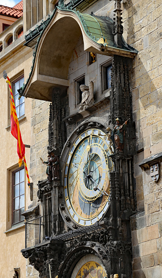 Prague in the Czech Republic Ancient astronomical clock one of the greatest monuments of the European capital Photographed by millions of tourists every year