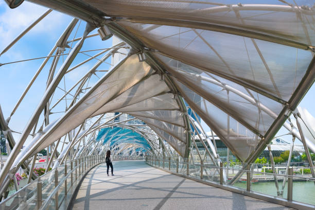 istock Helix Bridge or DNA bridge in Singapore 972089640