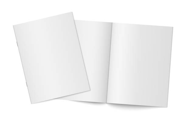 istock Mockup of two thin books with soft cover isolated. 972092572