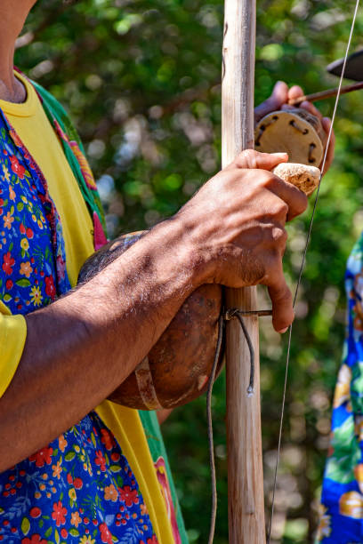 istock Berimbau player playing his instrument 972098942