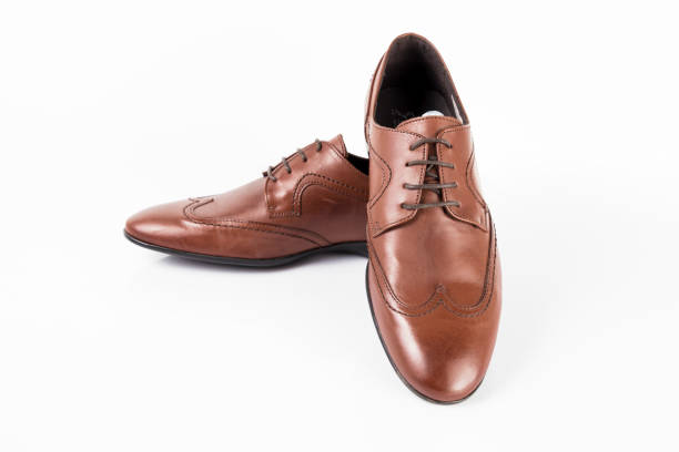 istock Male brown leather elegant shoe. 972101668